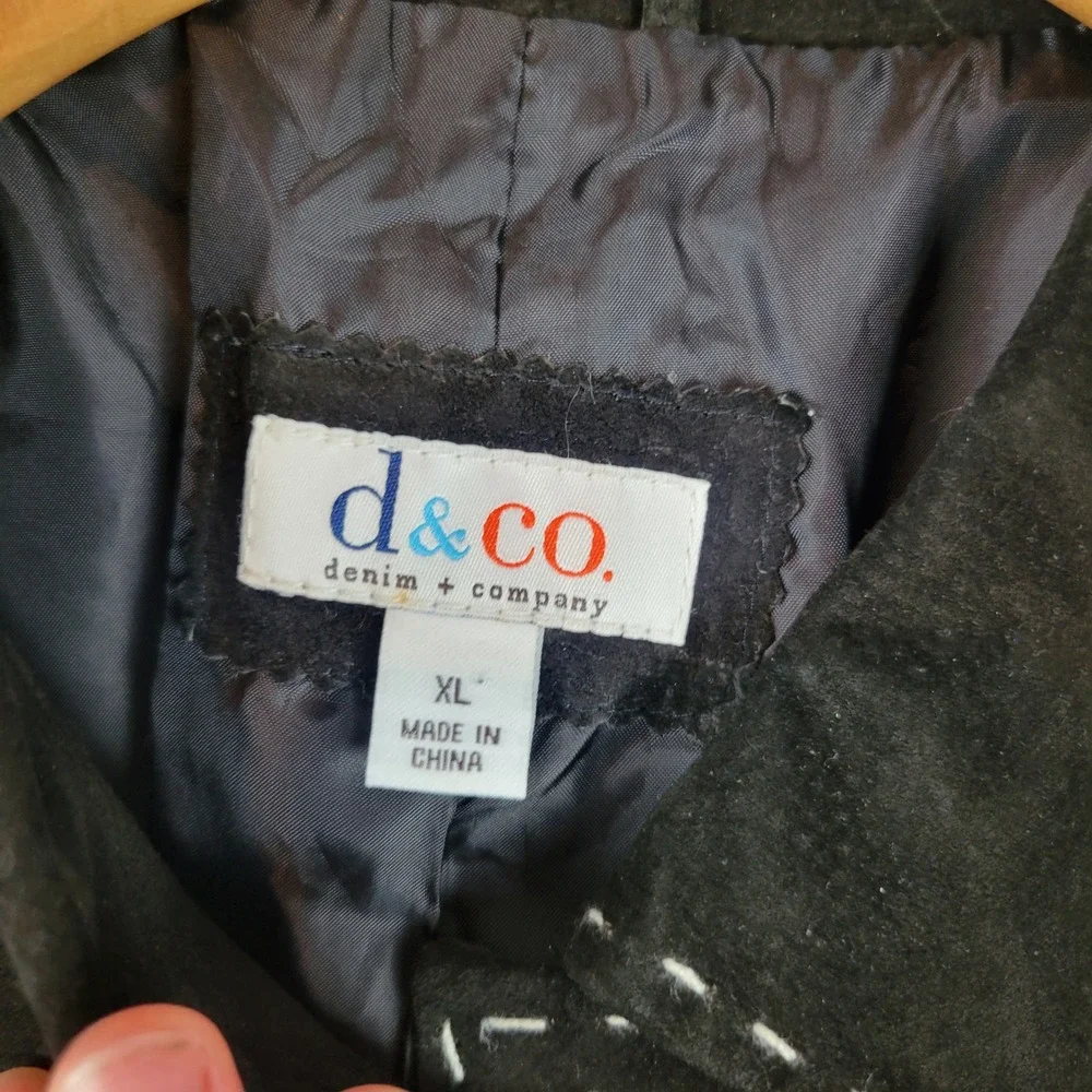 Vintage D&Co Suede Jacket Black Size‎ Extra Large